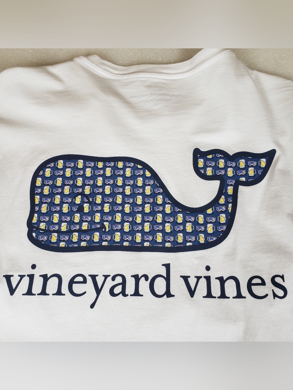 Vineyard Vines Men's Small Beer Goggles T Shirt Crew Neck Long Sleeve Tee Party